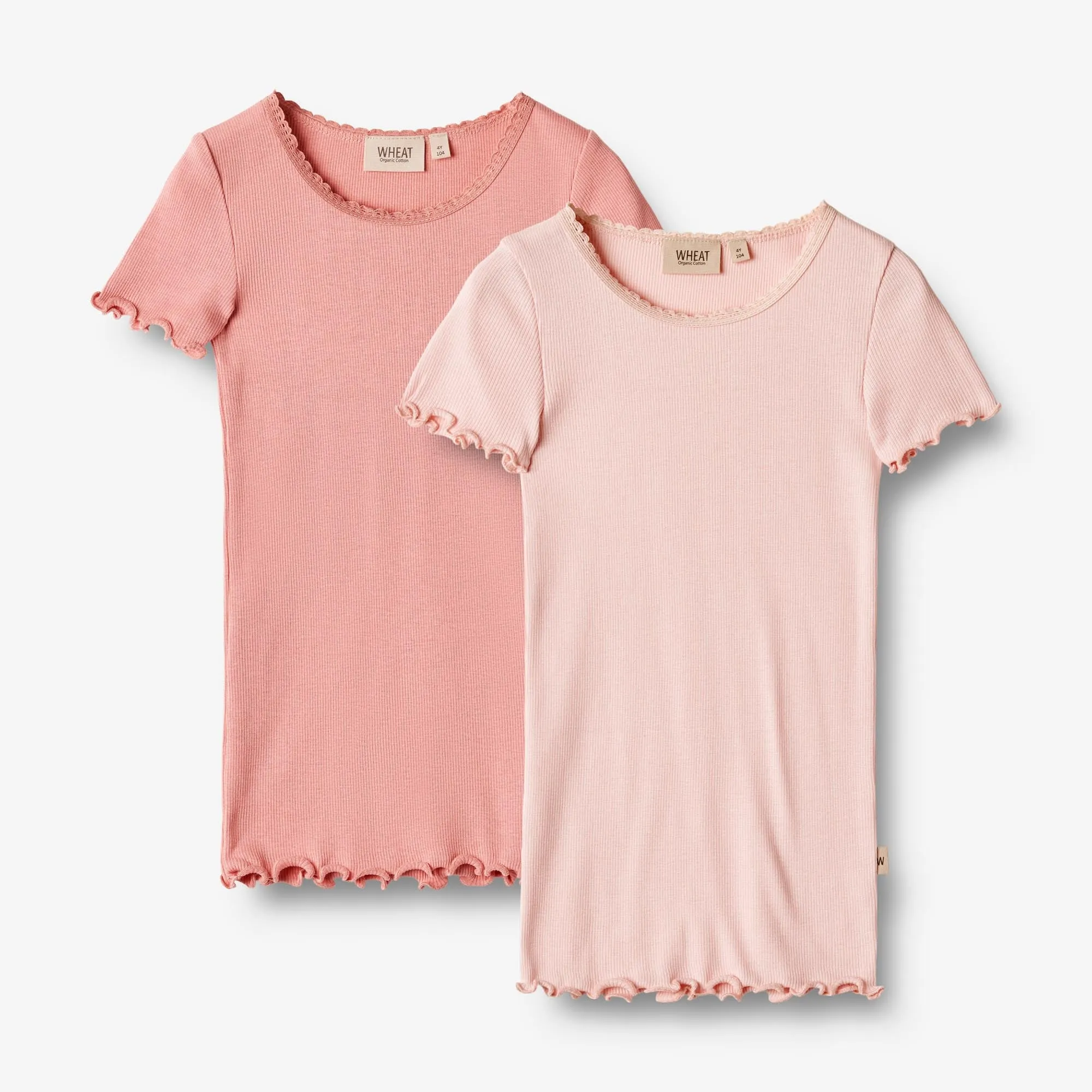 2 Rib T-Shirt S/S Katie - rosette ballet Wheat