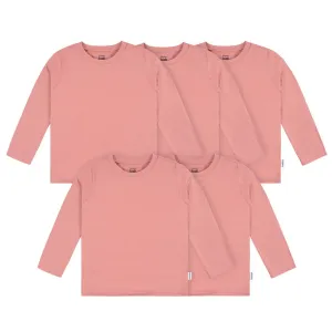 5-Pack Baby & Toddler Mauve Pink Premium Long Sleeve Tees Gerber Childrenswea