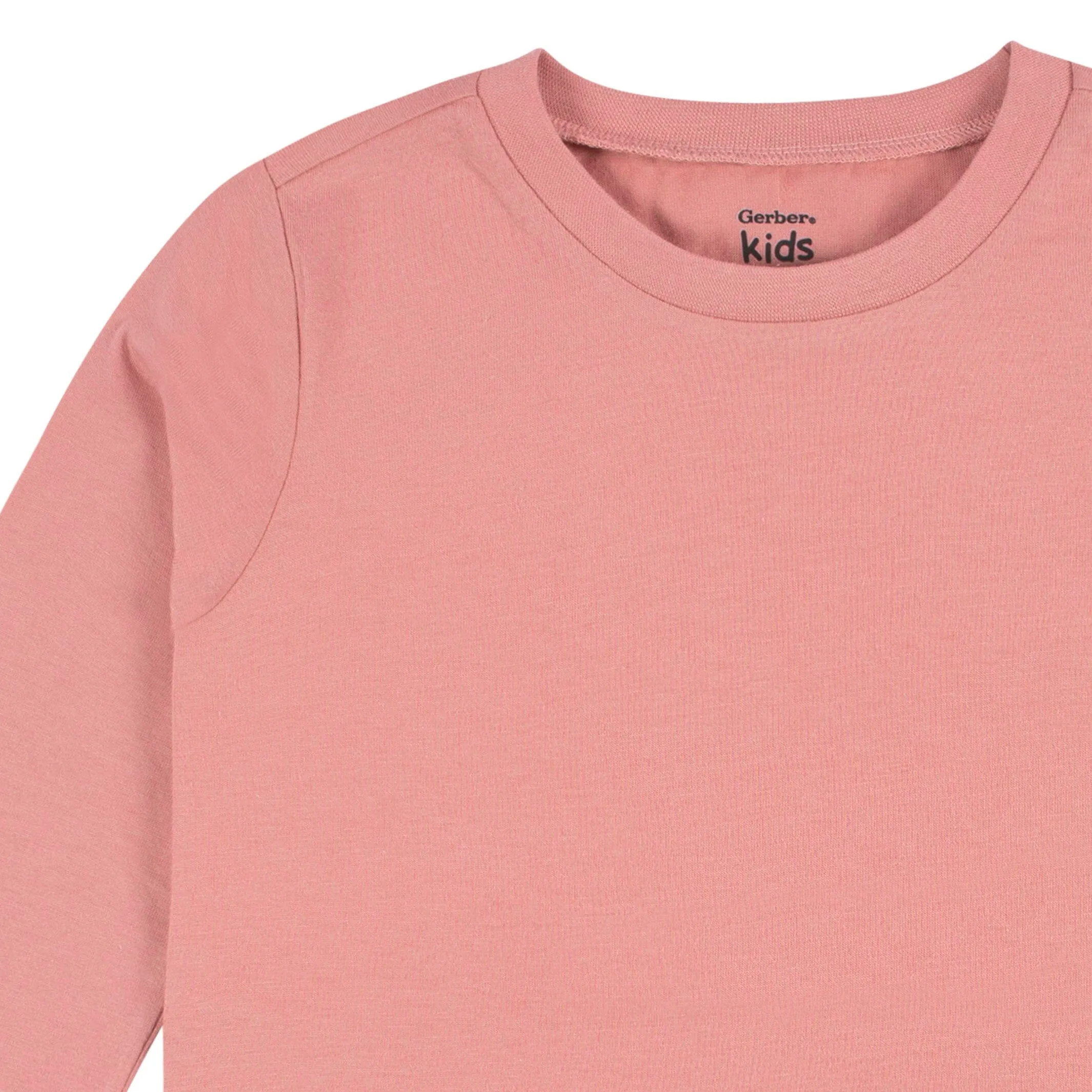 5-Pack Baby & Toddler Mauve Pink Premium Long Sleeve Tees Gerber Childrenswea