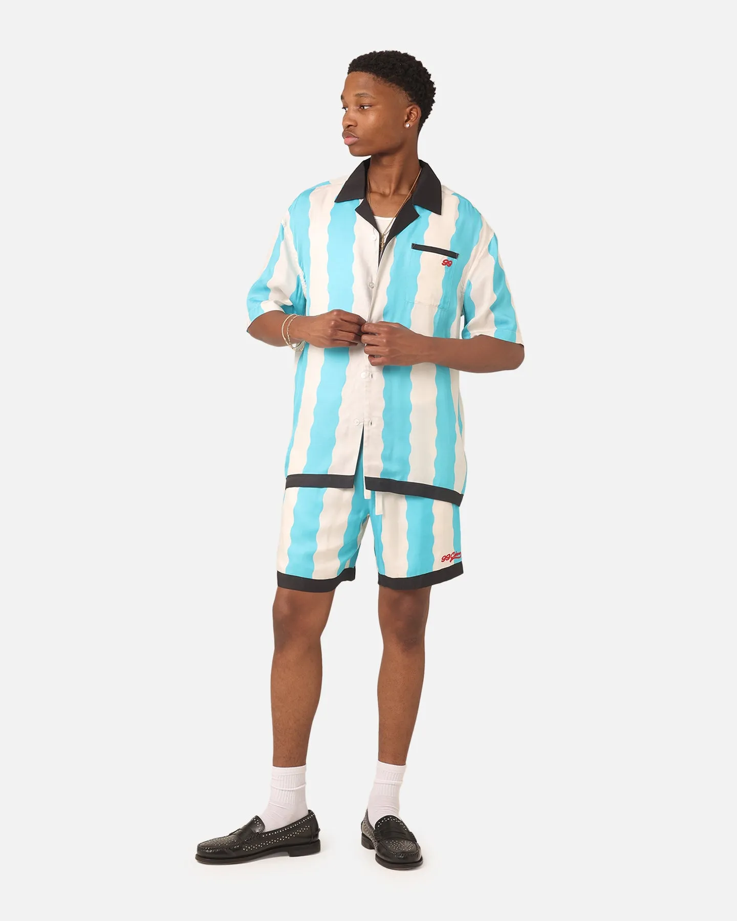 99 Cabana Bowling Shorts Light Blue/Off White