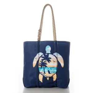 Beach Scene Turtle Sea Bags Tote Life is Good