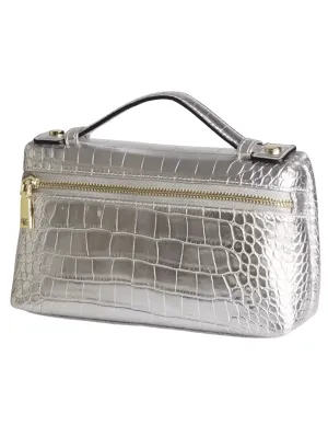 Bryony Pressed Leather Faux Croc Handbag