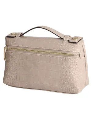 Bryony Pressed Leather Faux Croc Handbag