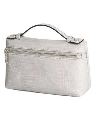 Bryony Pressed Leather Faux Croc Handbag