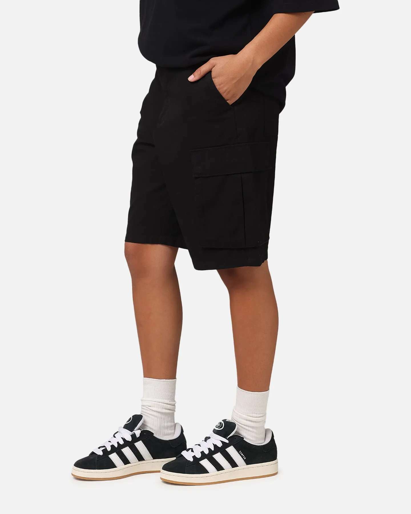 Carre Tactical Baggy Cargo Shorts Black