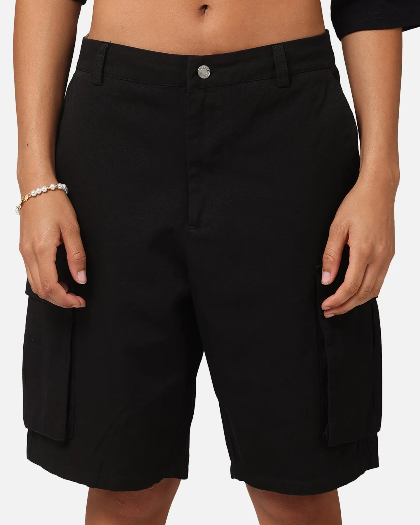 Carre Tactical Baggy Cargo Shorts Black