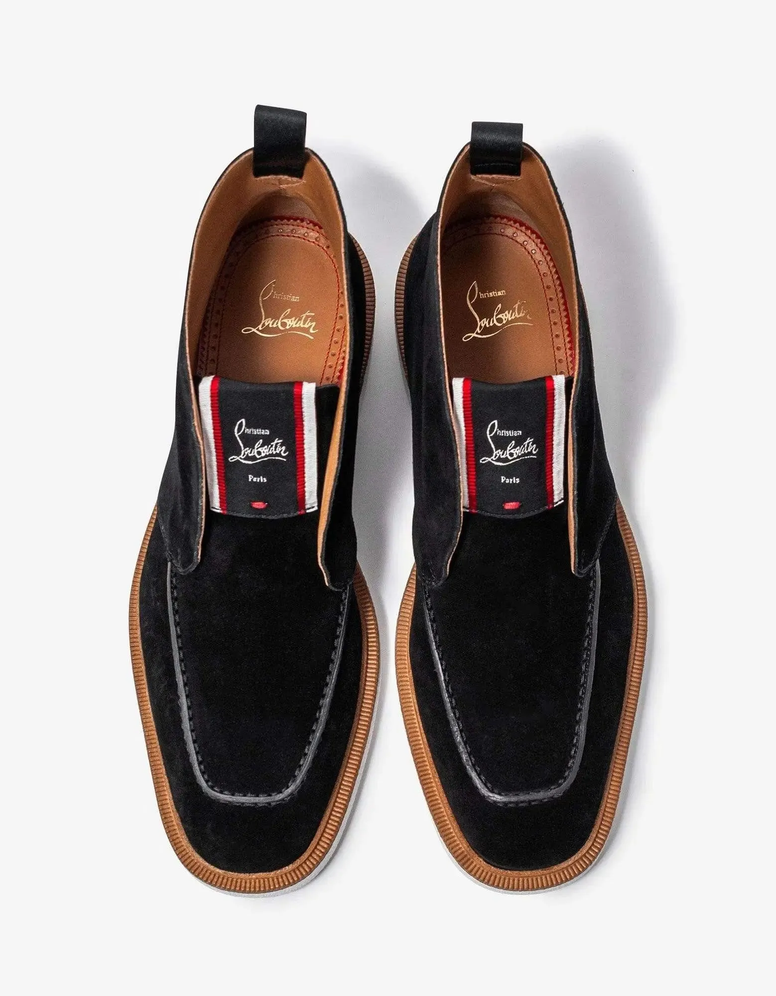 Christian Louboutin Citycrepe Black Suede Ankle Boots