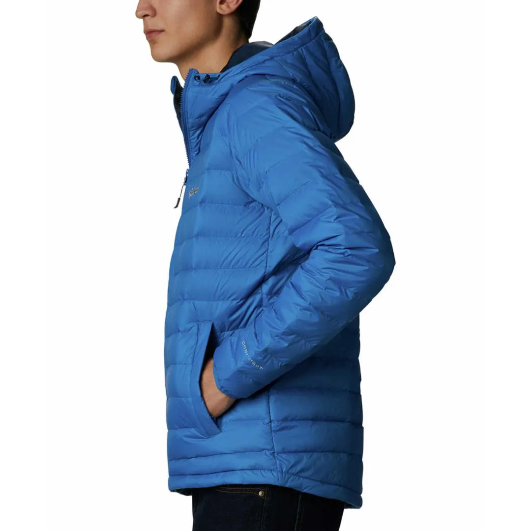 Columbia Men Blue Omni-Heat Reflective Sister Brook Hooded Down Jacket