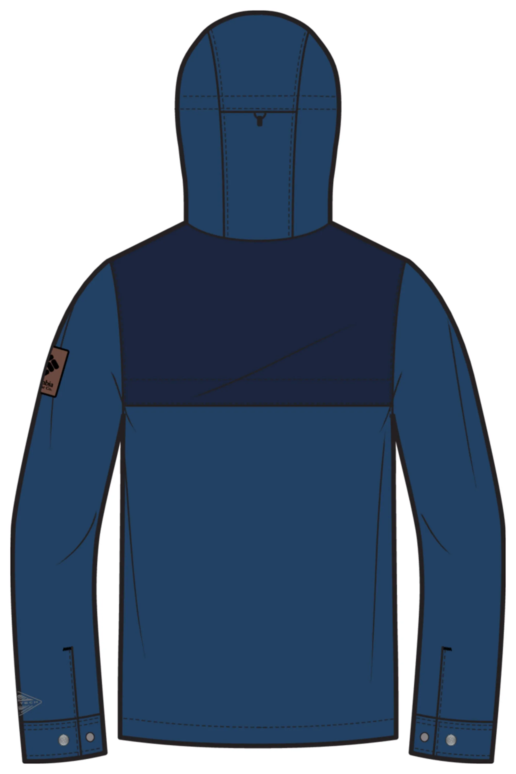 Columbia Men Blue Omni-Tech South Canyon Shell Waterproof Rain Jacket