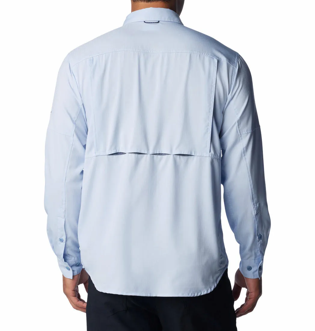Columbia Men Navy Blue Omni-Shade Silver Ridge Utility Lite Long Sleeve Shirt