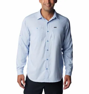 Columbia Men Navy Blue Omni-Shade Silver Ridge Utility Lite Long Sleeve Shirt