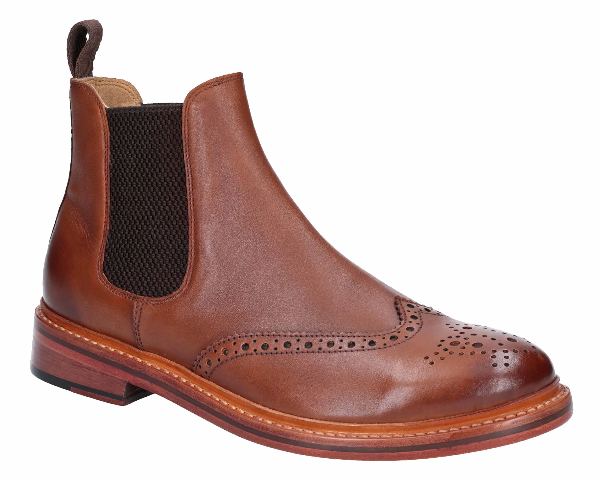 Cotswold Siddington Mens Brogue Chelsea Ankle Boot