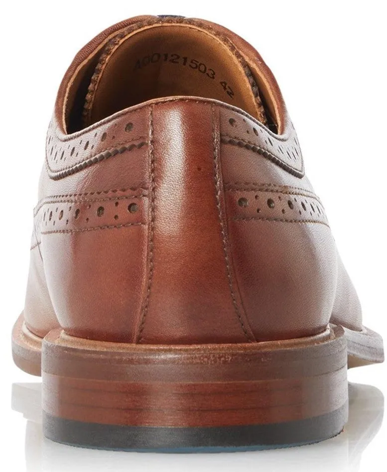 Dune Superior Mens Leather Wingtip Brogue Shoe