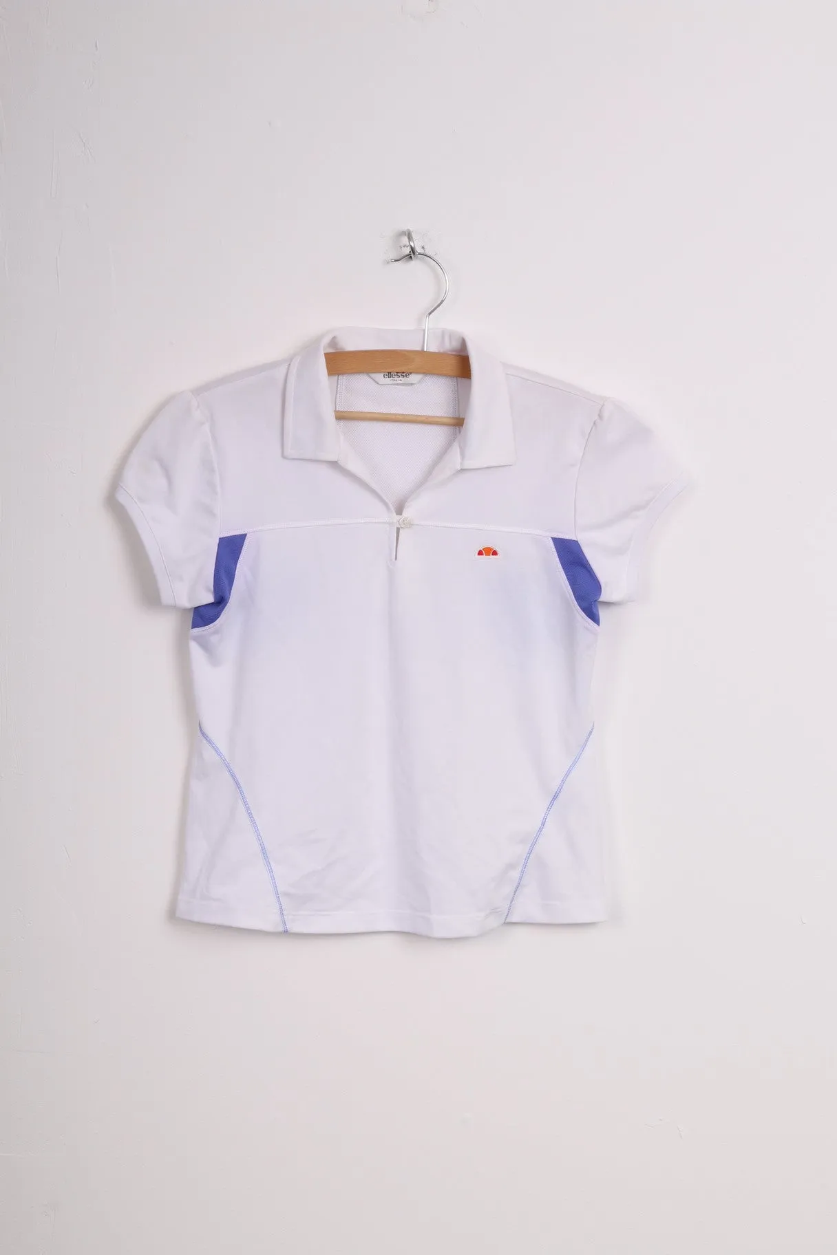 Ellesse Italia Grils L 12-14Yrs Polo Shirt White Sport Short Sleeve