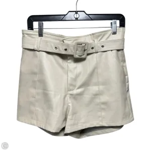 Faux Leather Belted Shorts By Altard State In Cream, Size: M