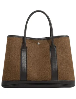 Fleur de Camélia Henry Herringbone Tote