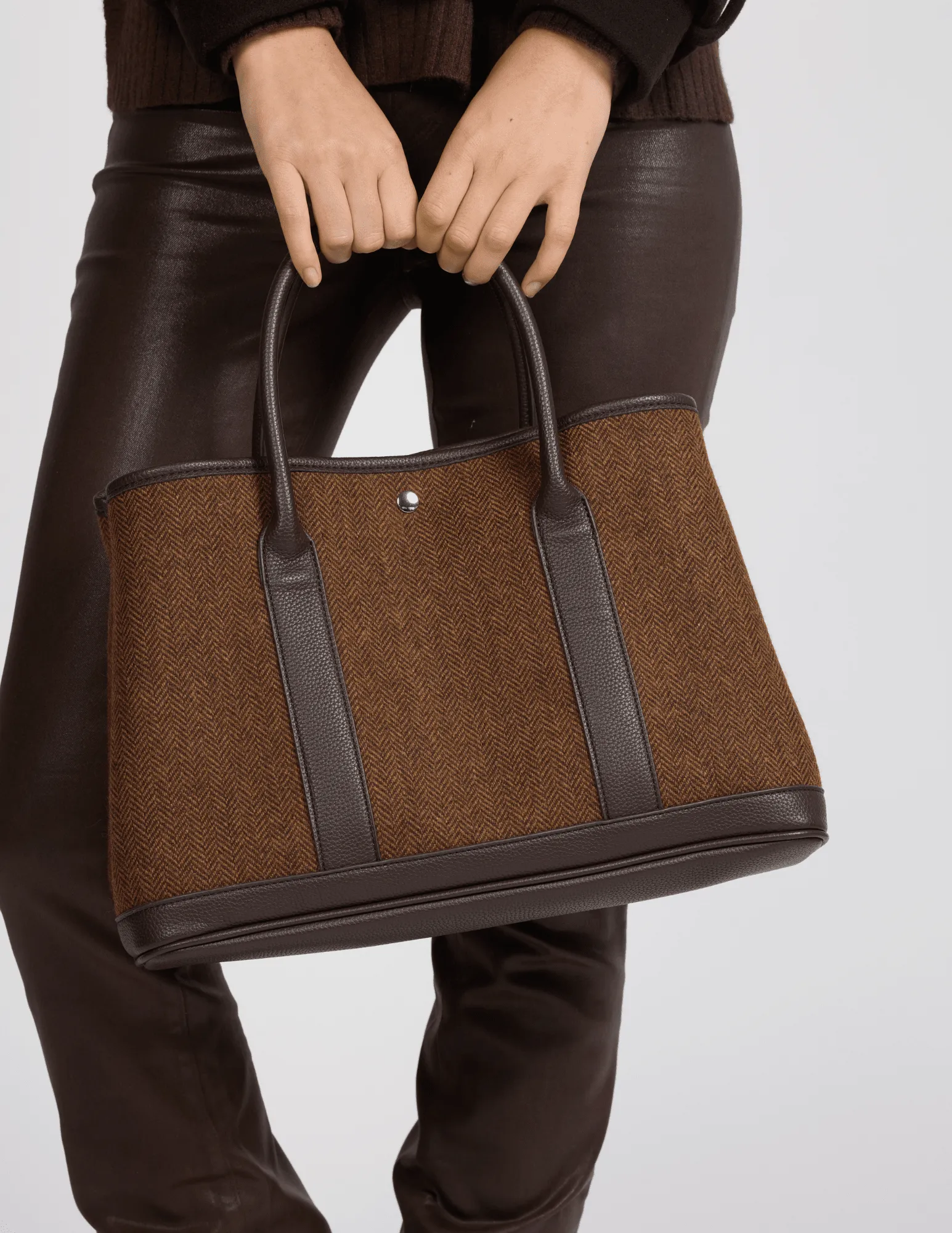 Fleur de Camélia Henry Herringbone Tote