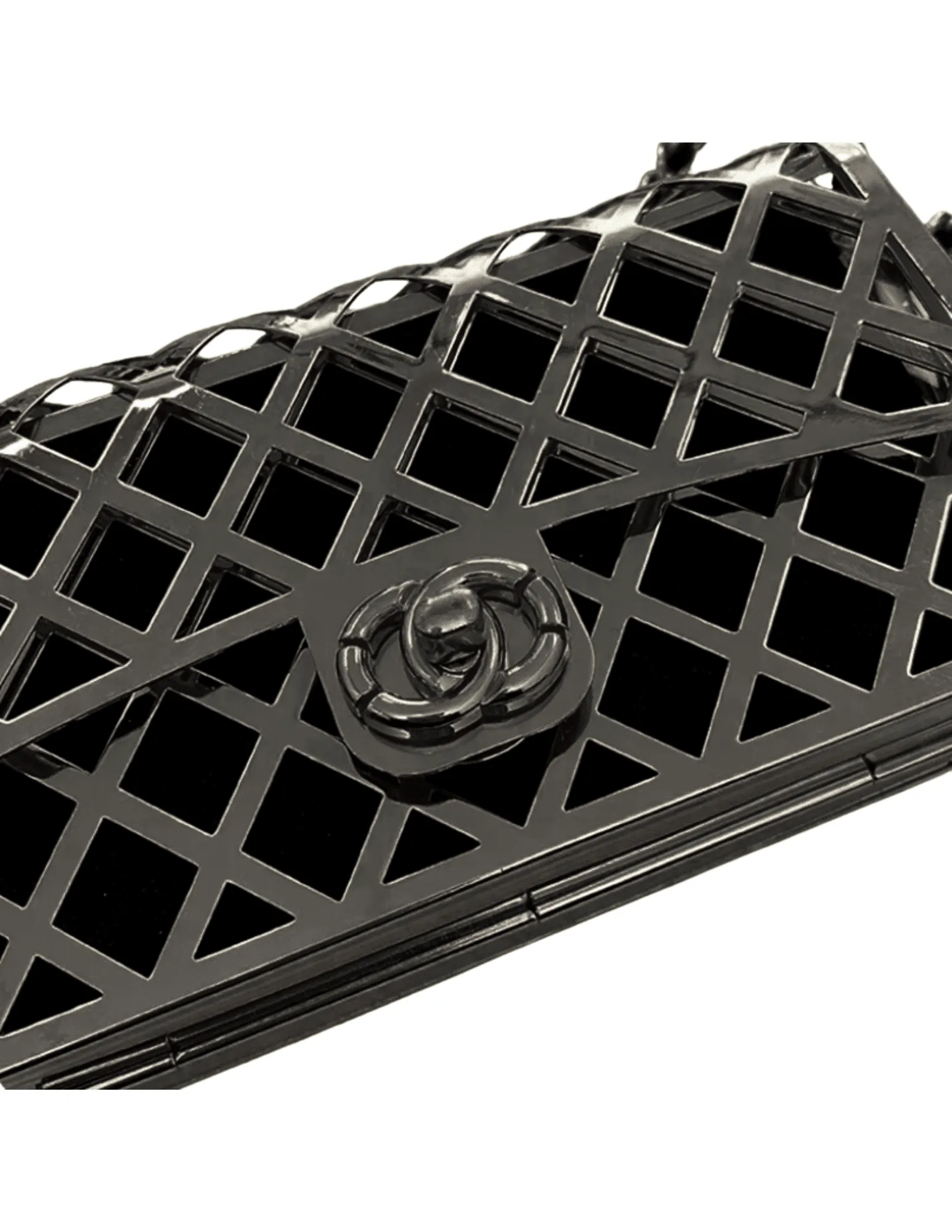 Fleur de Camélia Metal Geometric Cage Crossbody