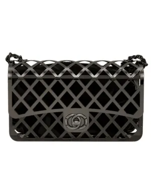 Fleur de Camélia Metal Geometric Cage Crossbody