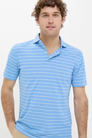 Fountain Blue Coda Performance Mesh Polo
