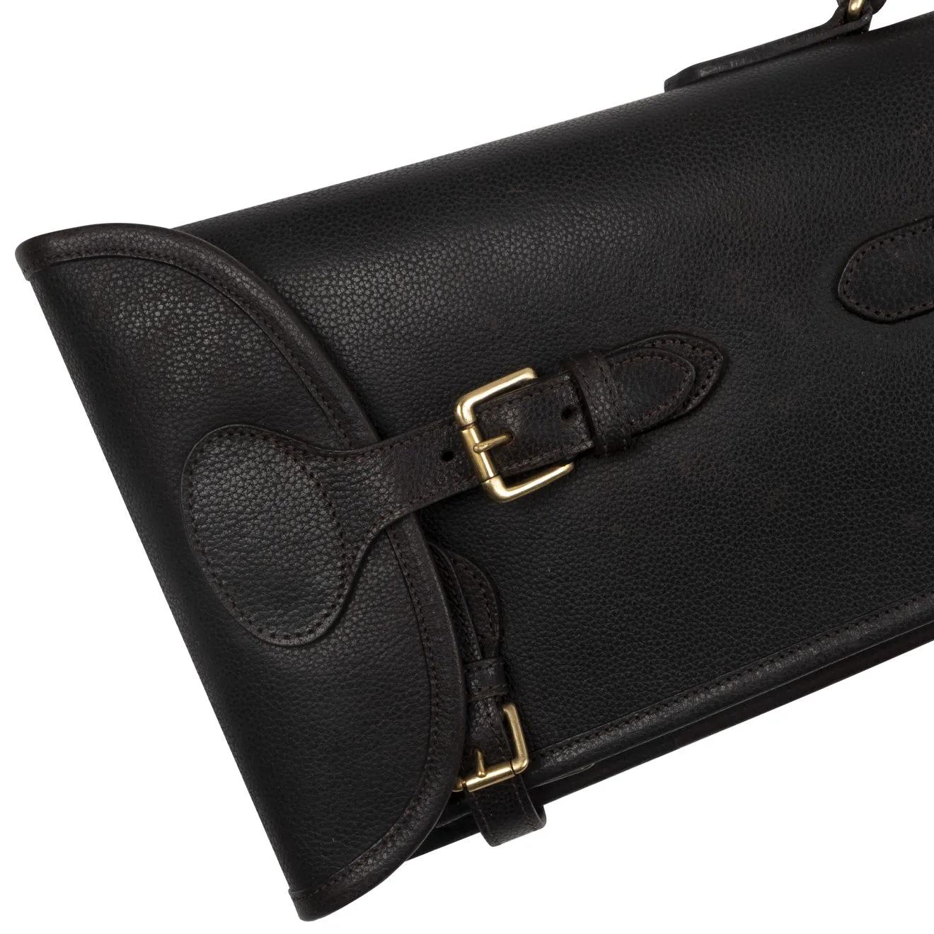 GMK Wickham Double Leather Buckle and Zip Gunslip 32 Inches Brown