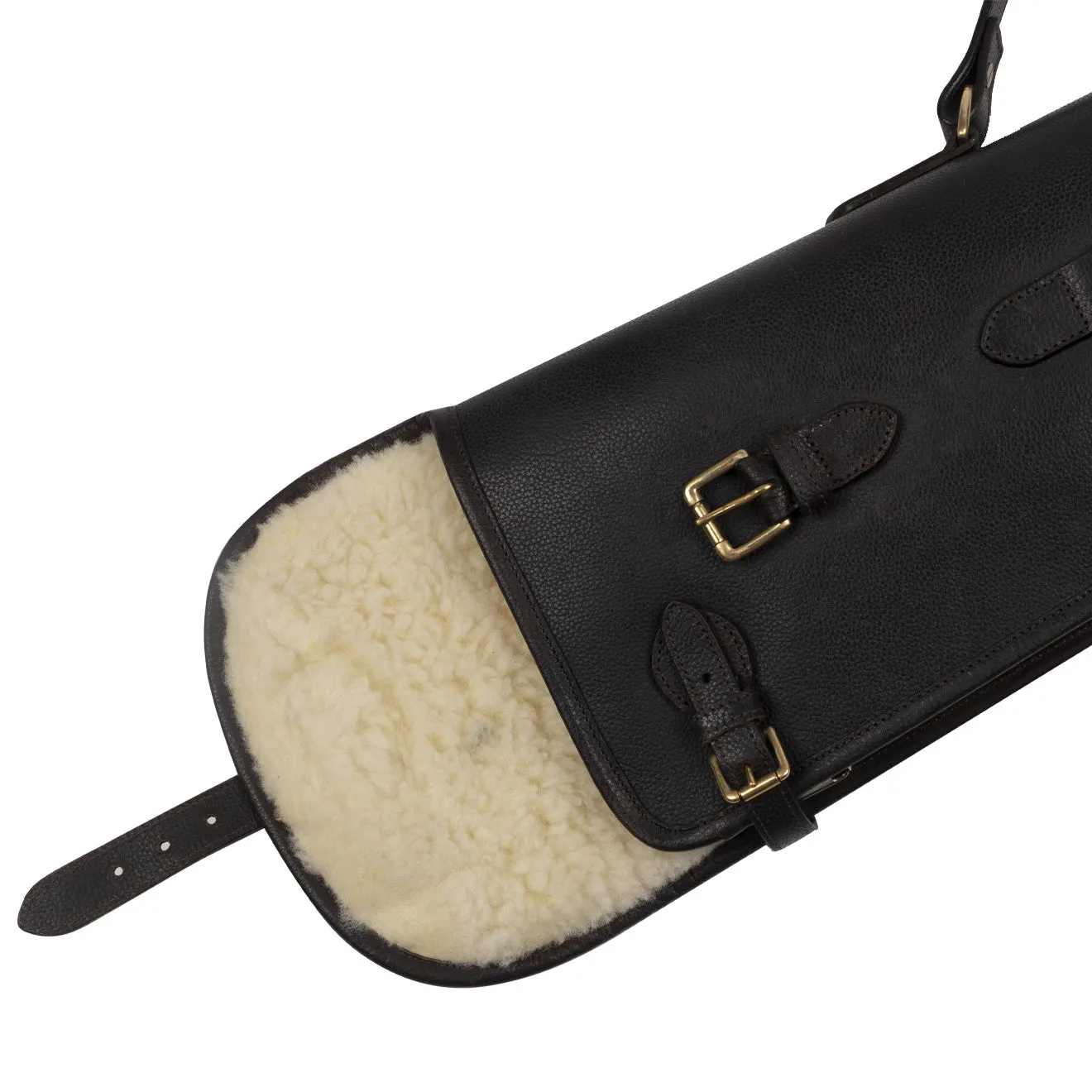 GMK Wickham Double Leather Buckle and Zip Gunslip 32 Inches Brown