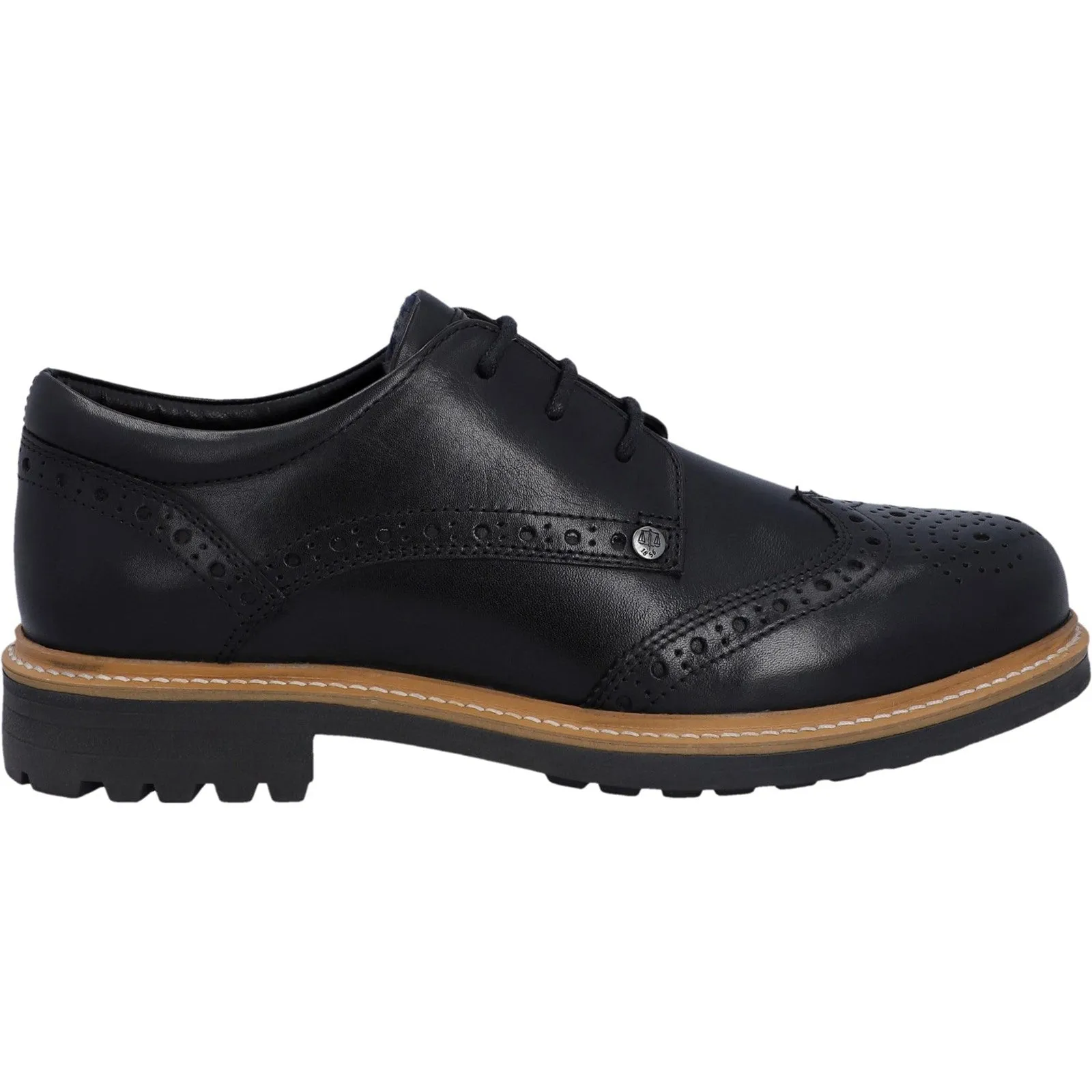 Hunter Cawdor Brogue Gibson Mens Leather Lace Up Shoe