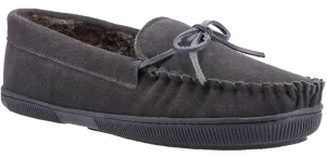 Hush Puppies Ace Mens Warm Lined Suede Moccasin Slipper