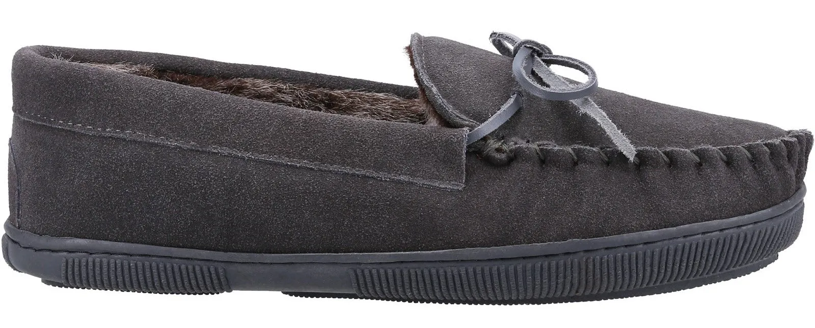 Hush Puppies Ace Mens Warm Lined Suede Moccasin Slipper