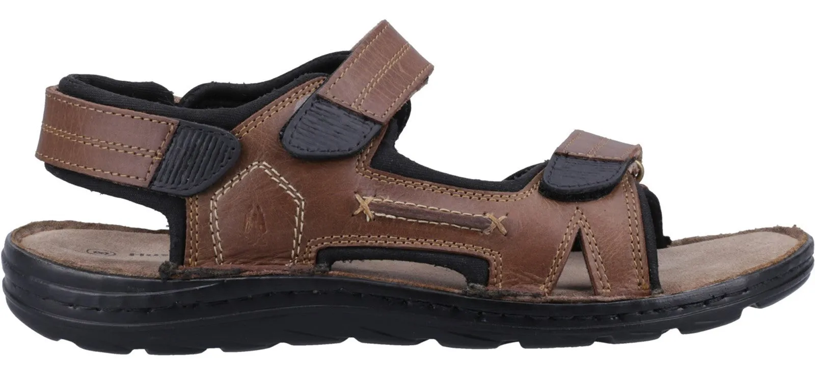 Hush Puppies Alistair Mens Leather Touch-Fastening Sandal