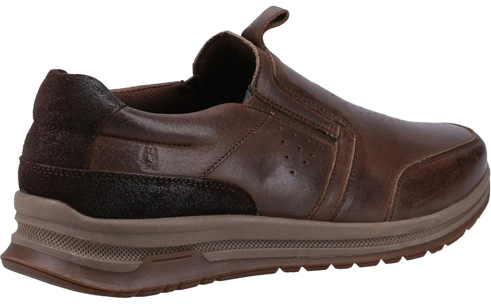Hush Puppies Cole Mens Leather Slip On Shoe