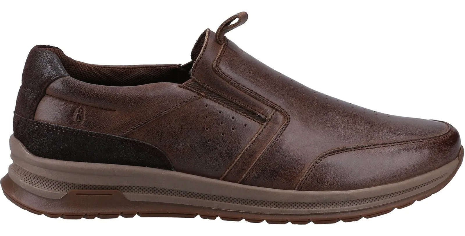 Hush Puppies Cole Mens Leather Slip On Shoe