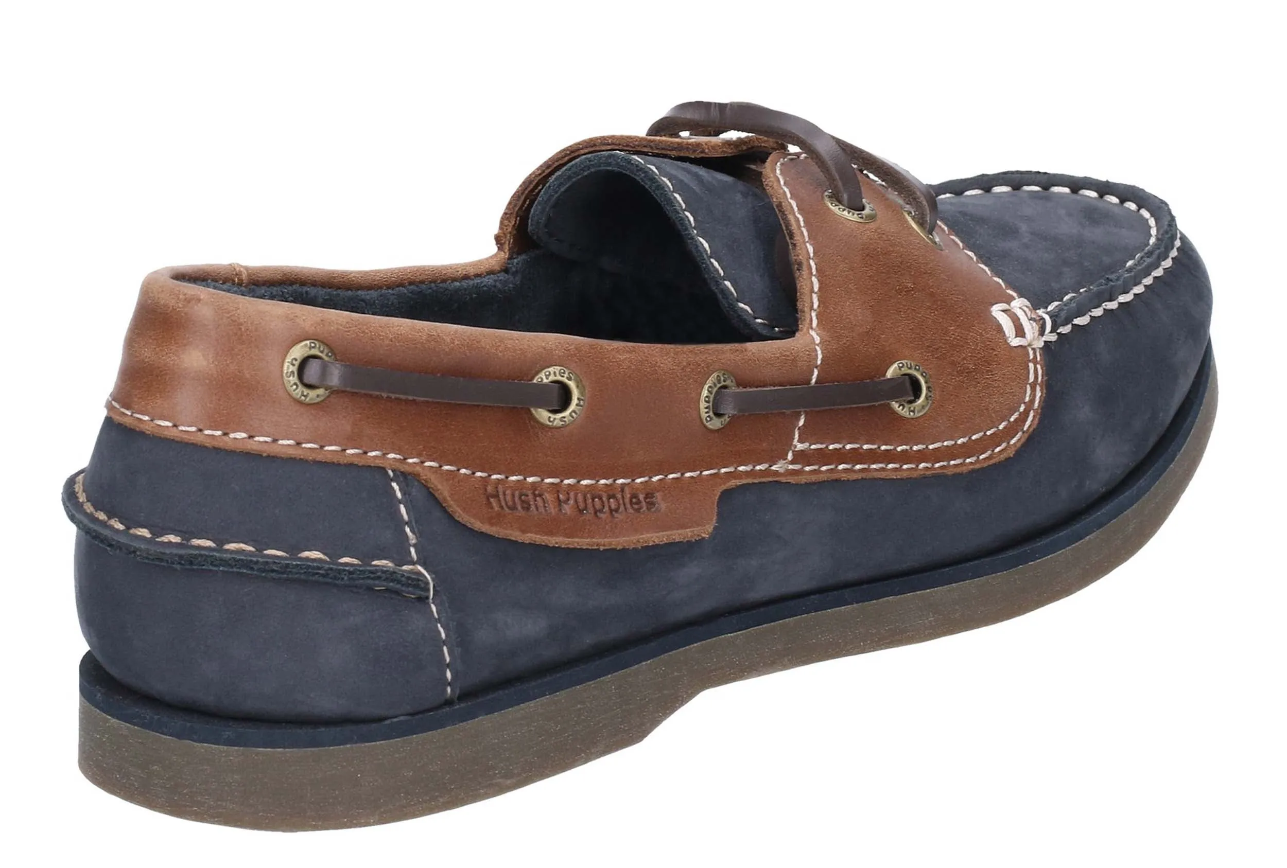 Hush Puppies Henry Mens Leather Lace Up Boat Shoe