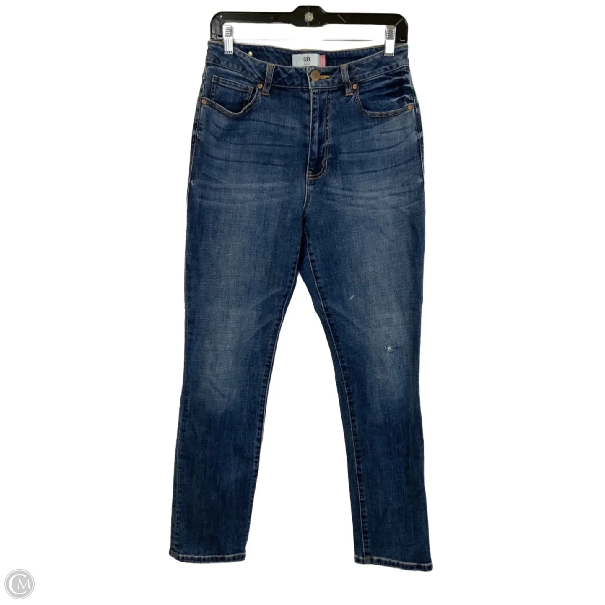 Jeans Skinny By Cabi In Blue Denim, Size: 6
