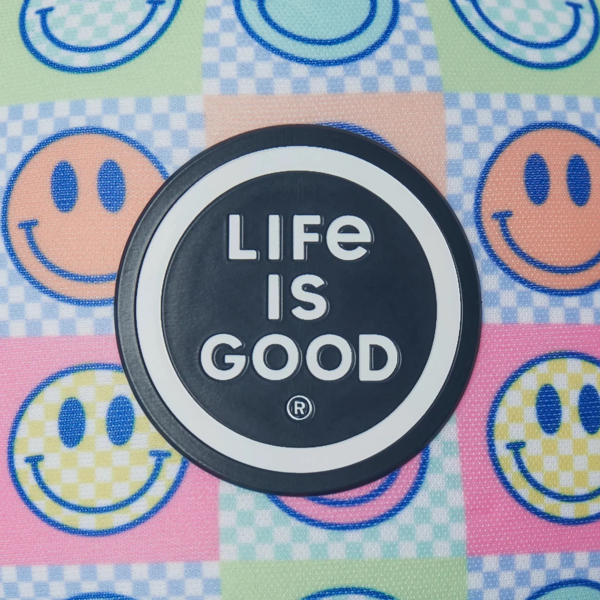 Kids Checkered Smiles Kids Trucker Life is Good