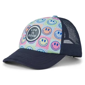 Kids Checkered Smiles Kids Trucker Life is Good