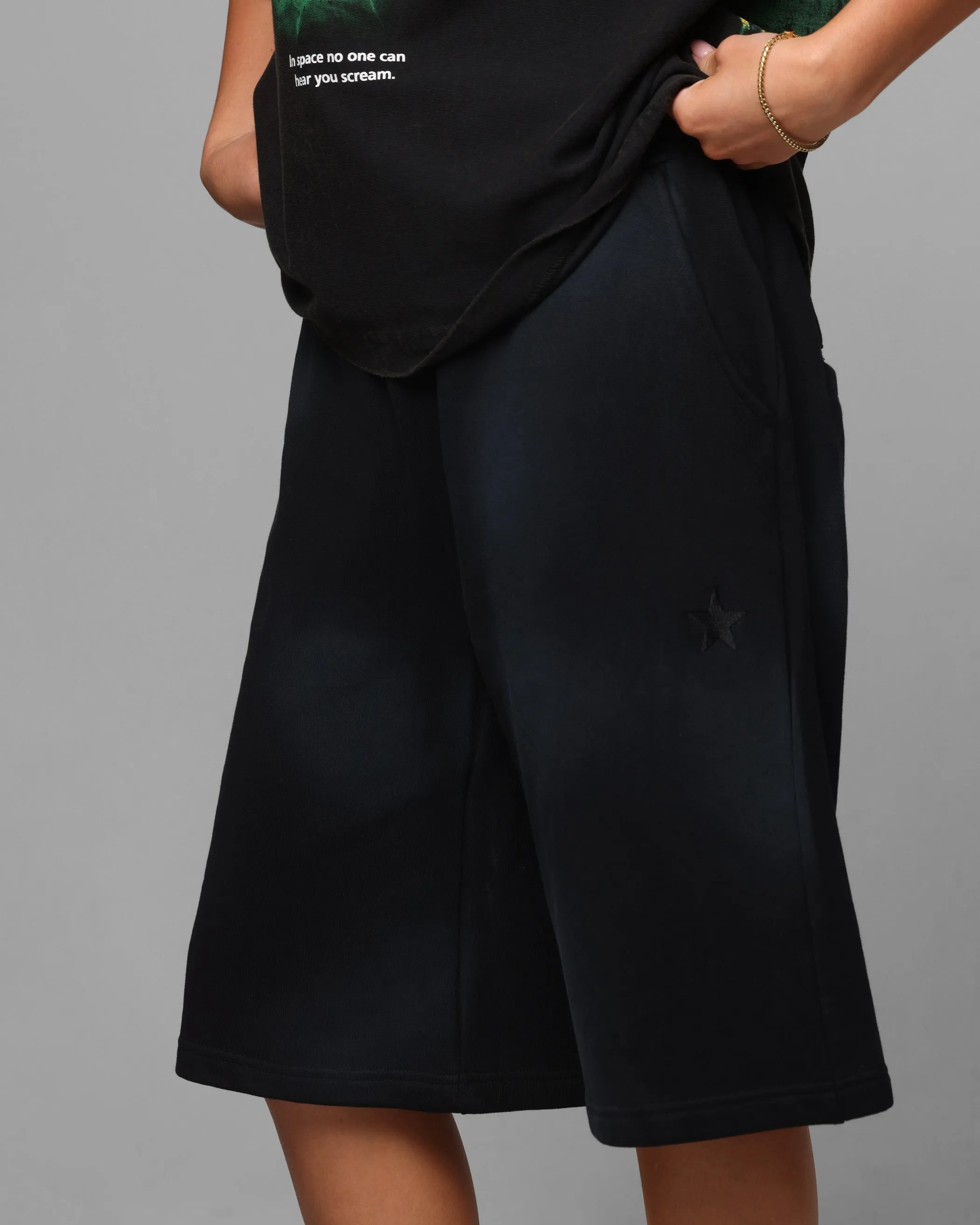 Loiter Premium Essentials Sweat Shorts Washed Black