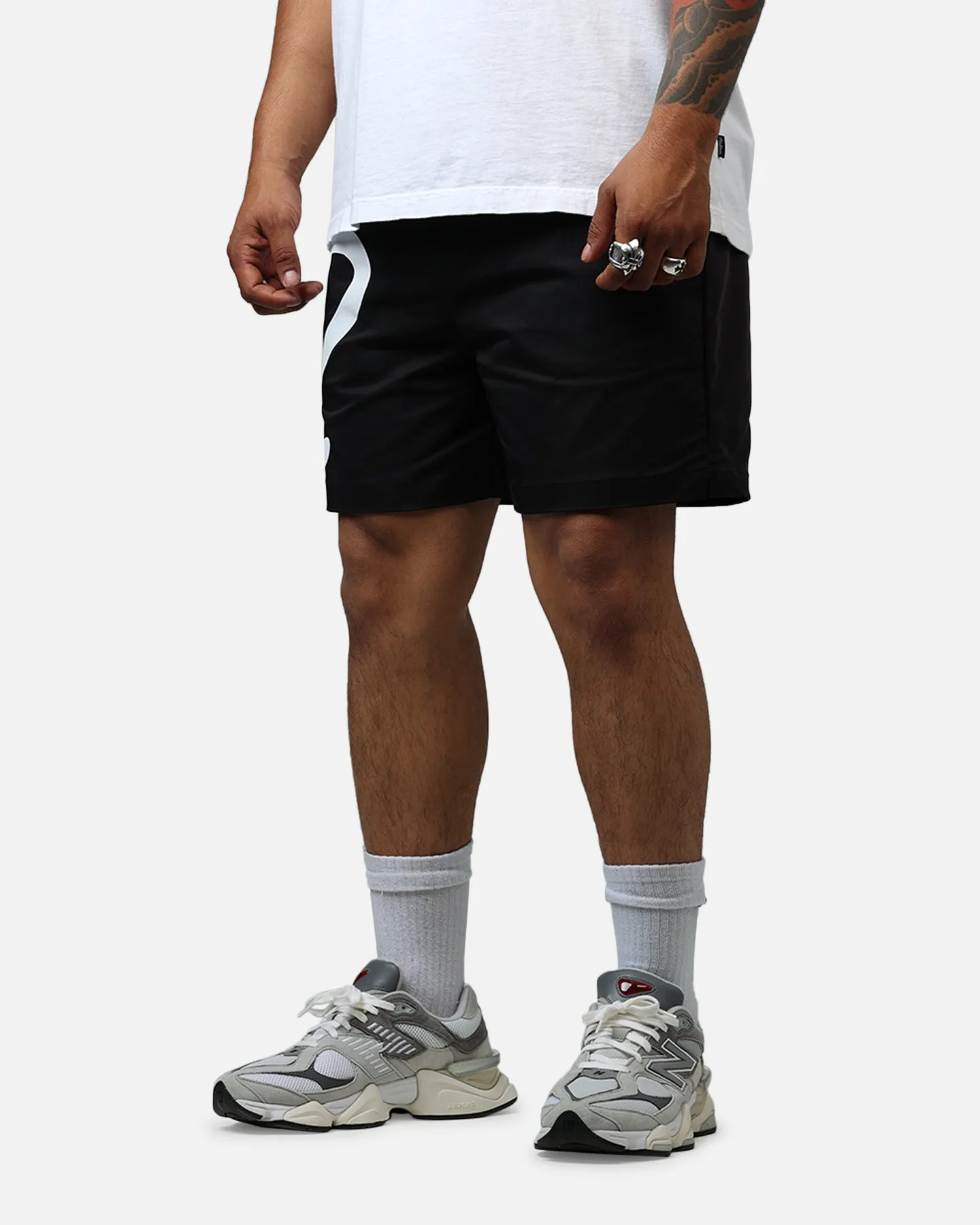 Malbon Menton Nylon Shorts Black