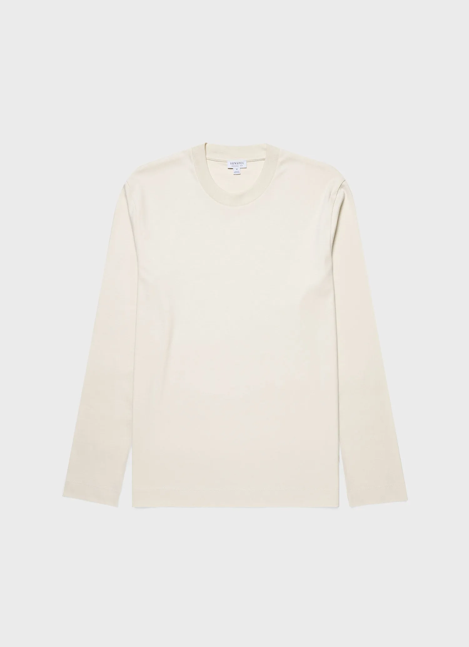 Men's Long Sleeve Heavyweight T-shirt in Undyed Sunspel