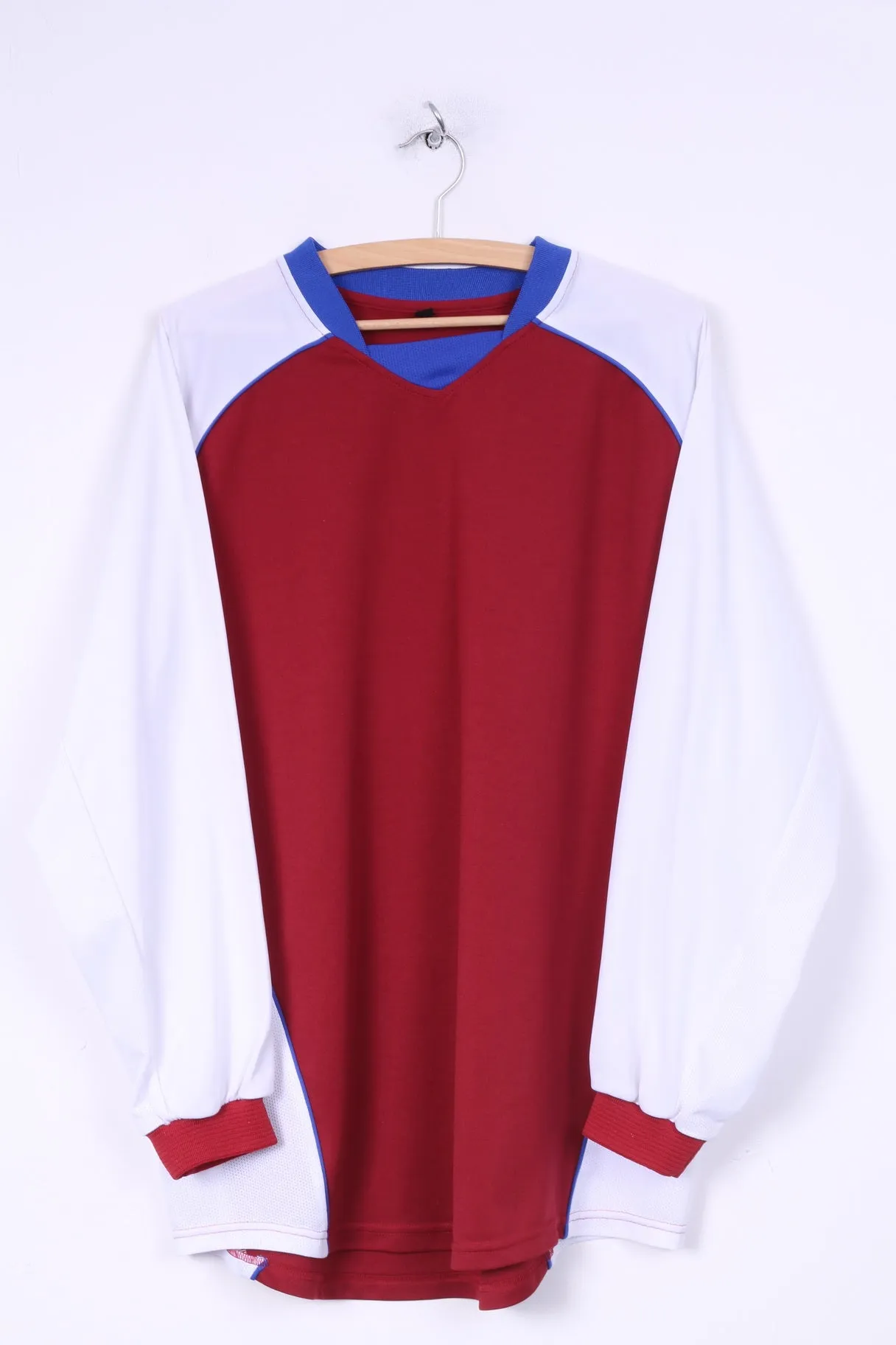 Mens XL Shirt Long Sleeve Sportswear Jersey Maroon Raglan Sleeve