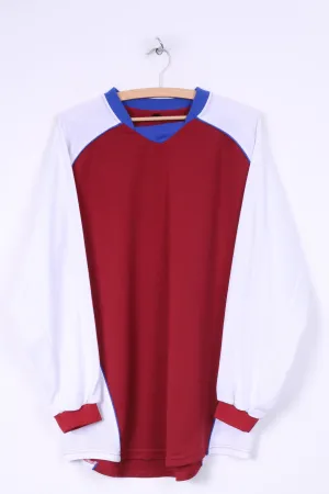 Mens XL Shirt Long Sleeve Sportswear Jersey Maroon Raglan Sleeve