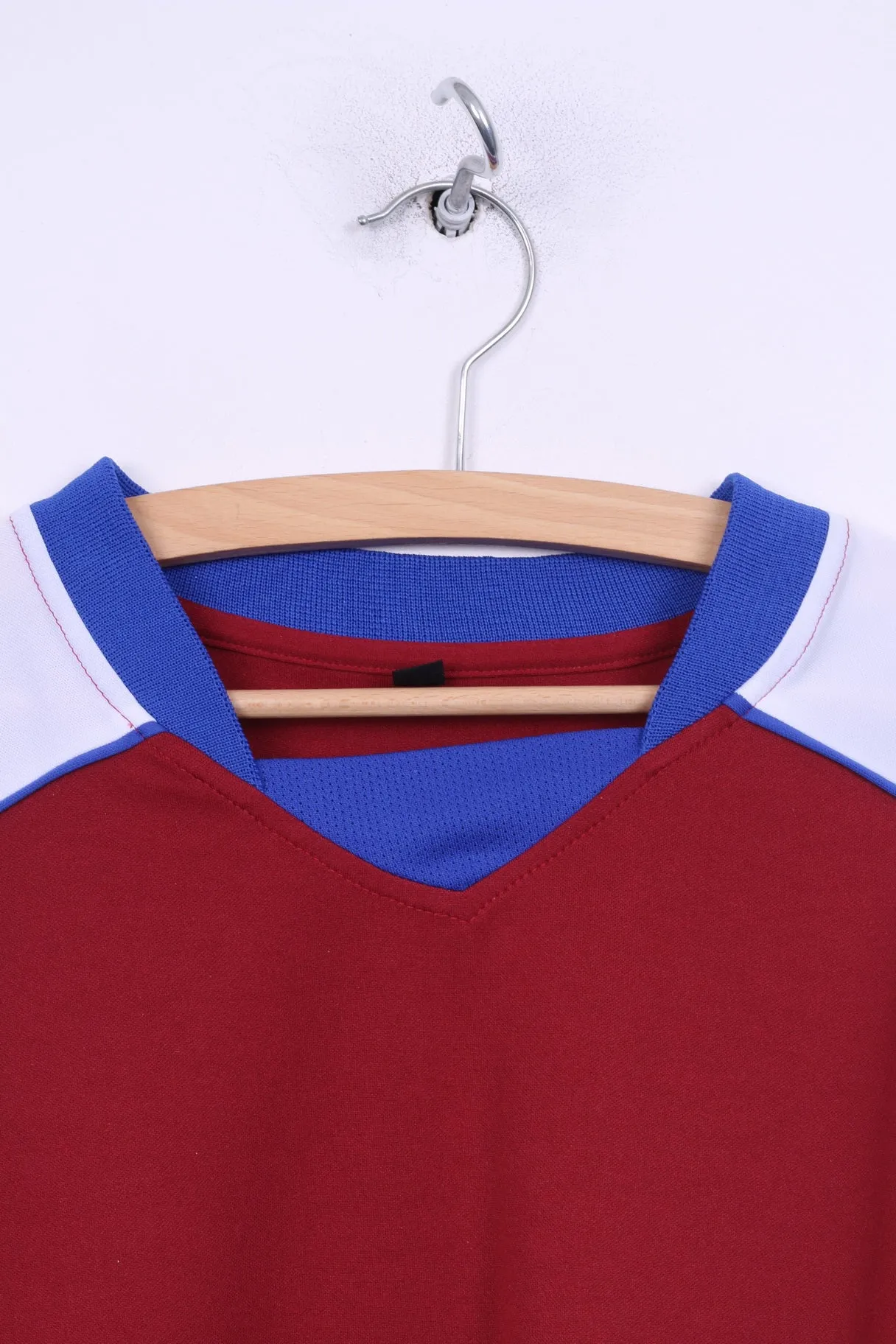 Mens XL Shirt Long Sleeve Sportswear Jersey Maroon Raglan Sleeve