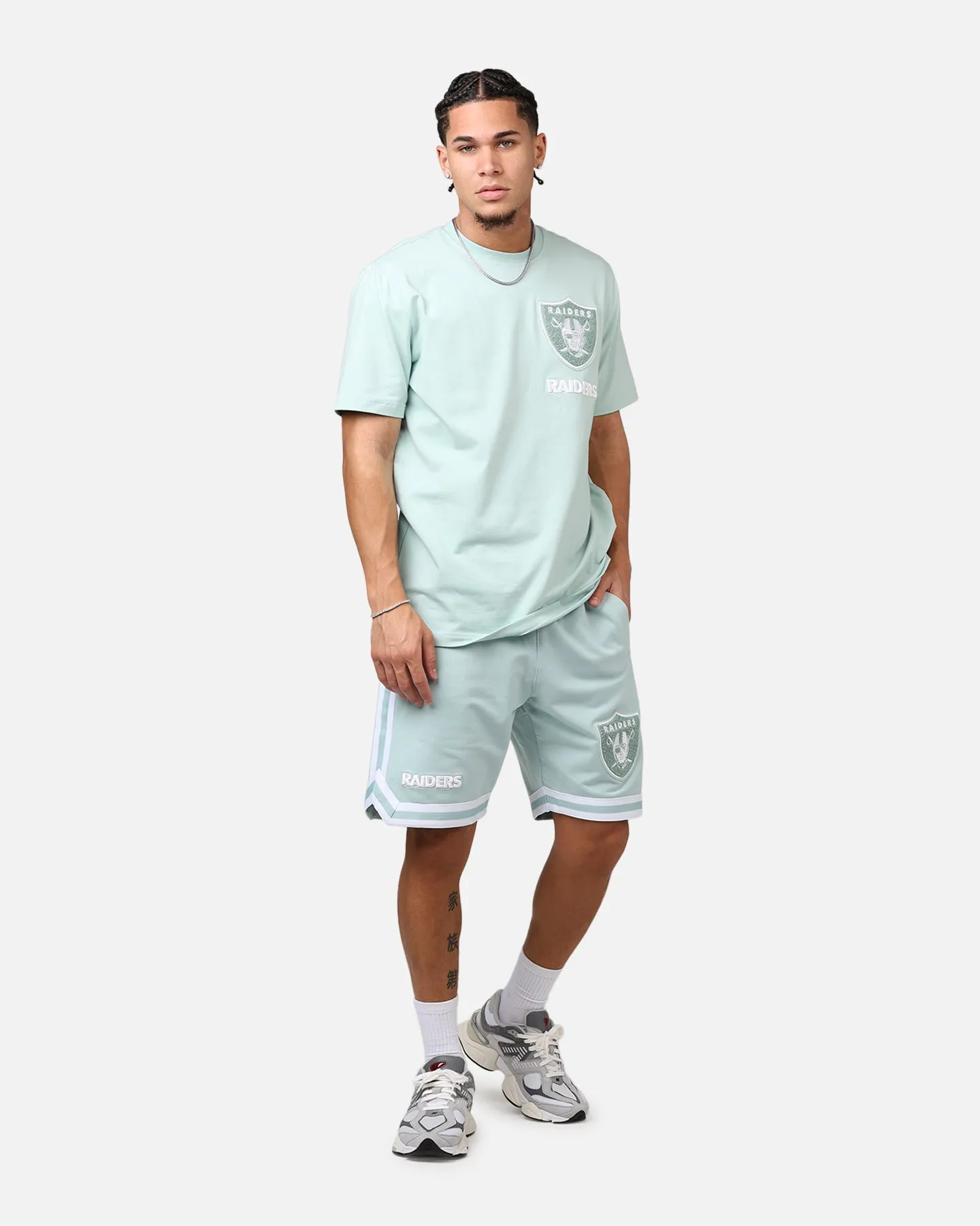 New Era Las Vegas Raiders 'Logo Select Mint' Shorts Mint/White