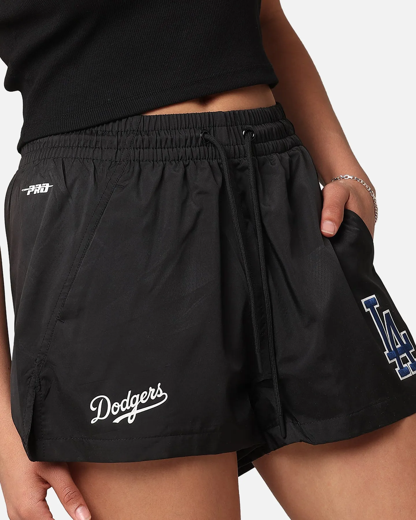Pro Standard Women's Los Angeles Dodgers Woven Shorts Black