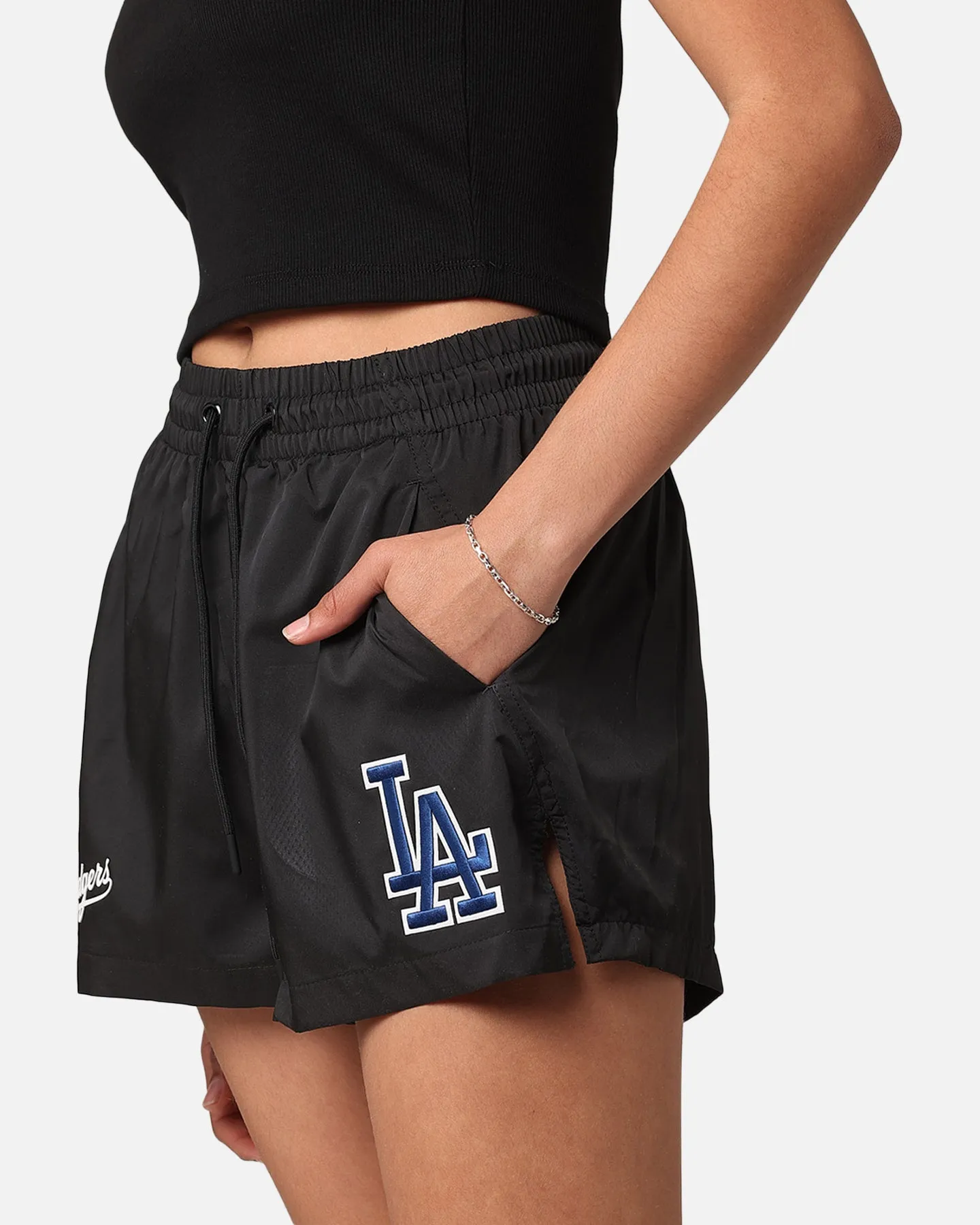 Pro Standard Women's Los Angeles Dodgers Woven Shorts Black