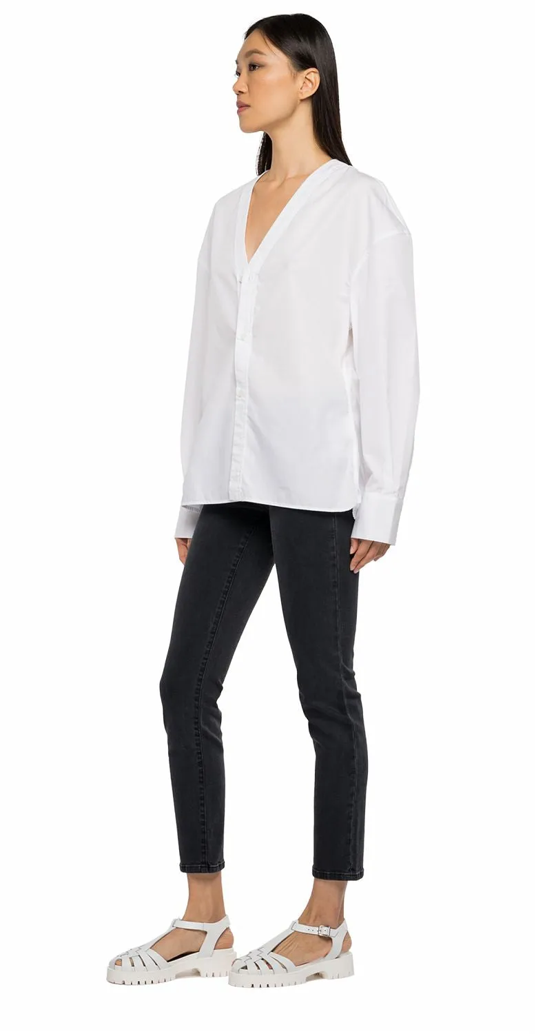 Replay Women's Cotton Popeline Slim Shirt