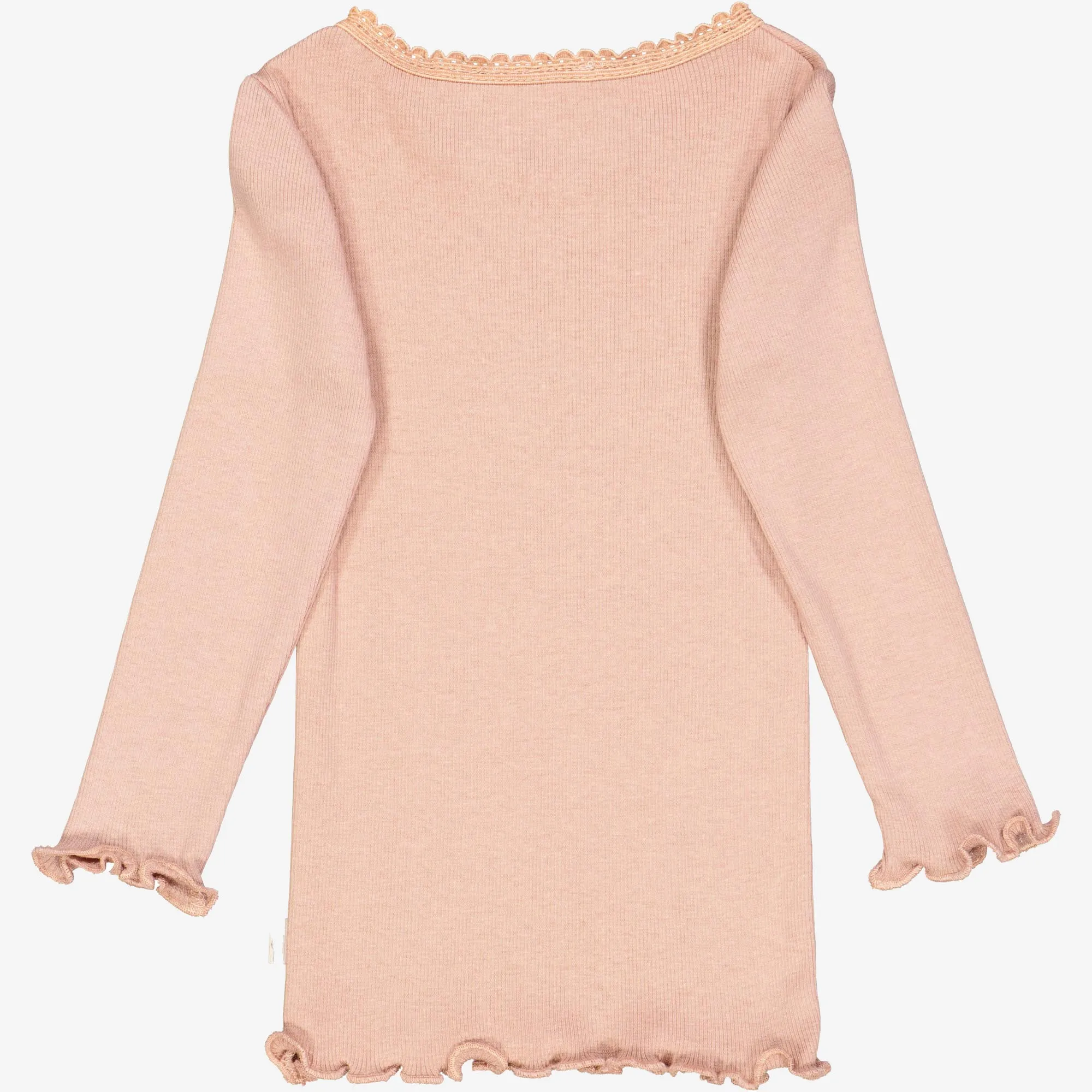 Rib T-Shirt Lace LS | Baby - rose dawn Wheat