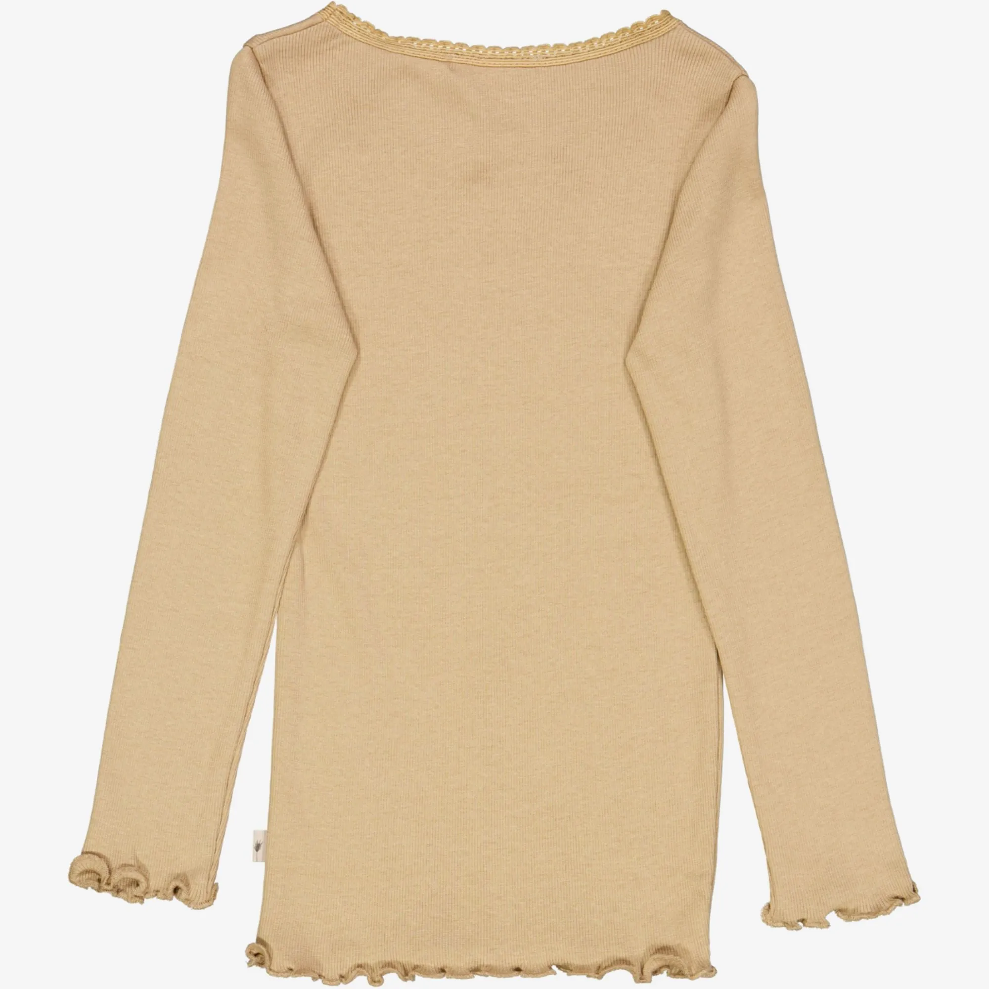 Rib T-Shirt Lace LS - latte Wheat