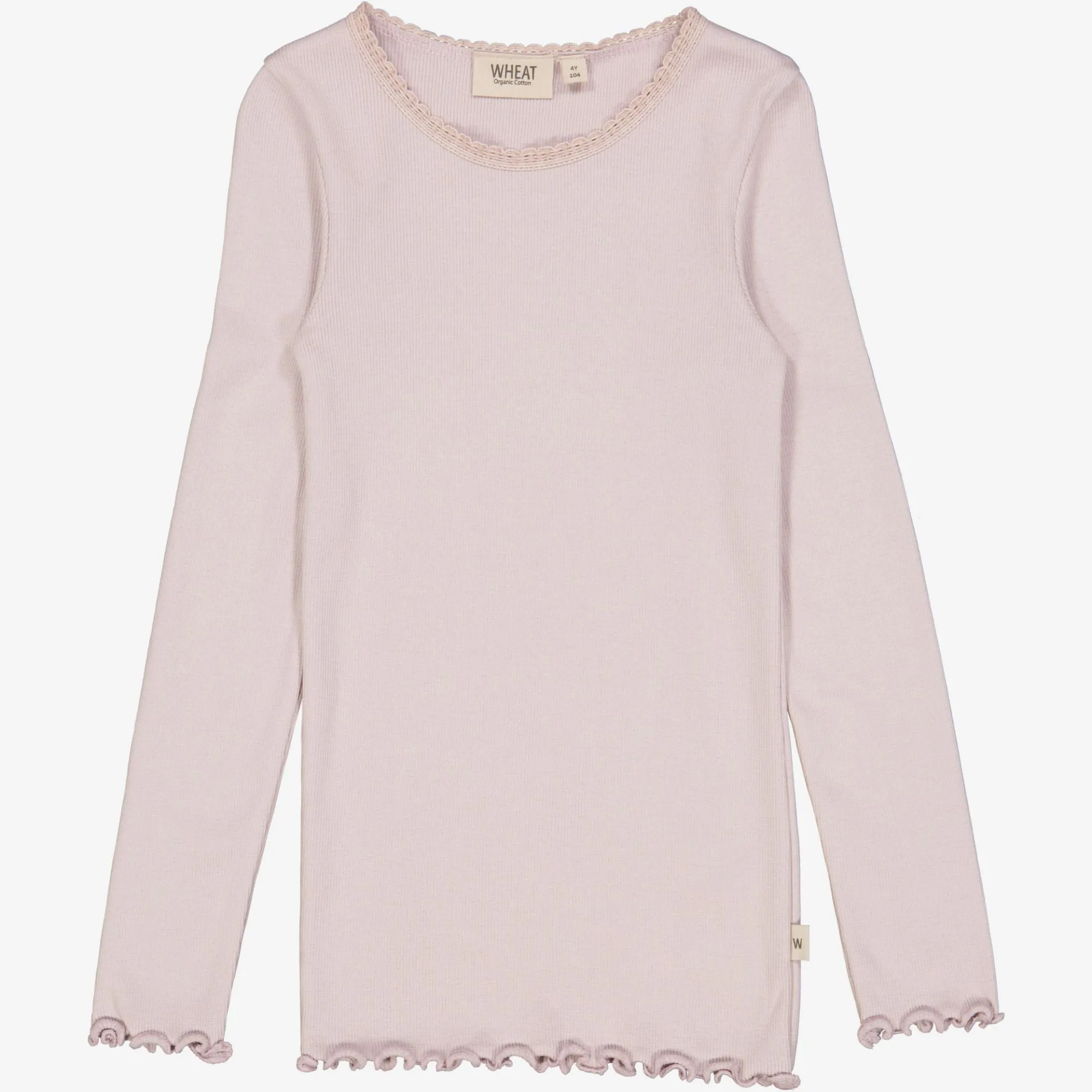 Rib T-Shirt Lace LS - soft lilac Wheat