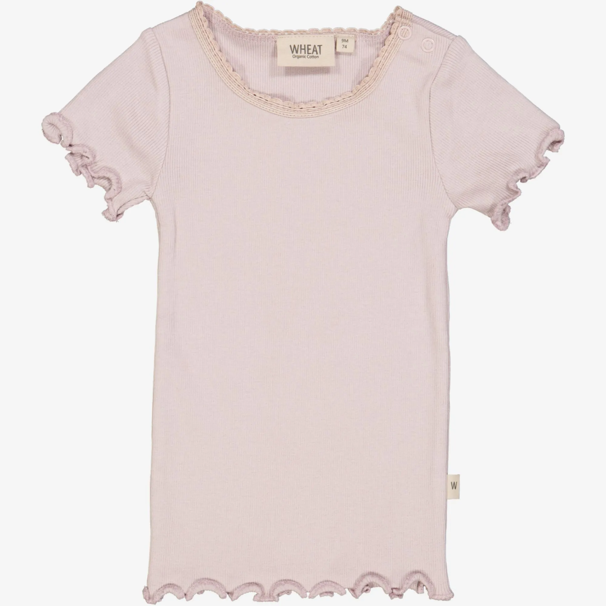Rib T-Shirt Lace SS | Baby - soft lilac Wheat